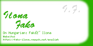 ilona fako business card